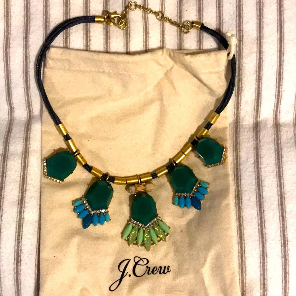 I. Crew green jewel tones necklace